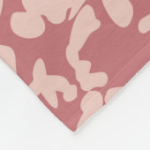 プレーンフローラスケッチ。ブルーミングライラのシルエット フリースブランケット (角)