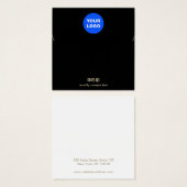 プレーンブラックあなたのロゴのネックレスディスプレイカードを追加 (正面&裏面)