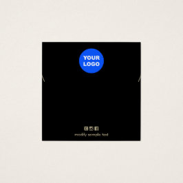 プレーンブラックあなたのロゴのネックレスディスプレイカードを追加