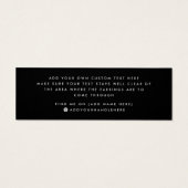 プレーンブラックカスタムロゴのスタッドイヤリングディスプレイカード (裏面)