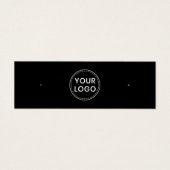 プレーンブラックカスタムロゴのスタッドイヤリングディスプレイカード (正面)