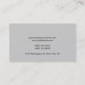 プレーンブラックグレーストライプズの名刺 名刺 (裏面)