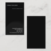 プレーンブラックグレー写真の名刺 名刺 (正面/裏面)