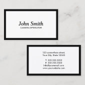 プレーンブラックフレームカメラマン 名刺 (正面/裏面)