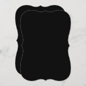 プレーンブラックブラケットエ空白のッジ結婚ズ 招待状 (正面/裏面)