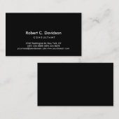 プレーンブラックモダンコンサルタント名刺 名刺 (正面/裏面)
