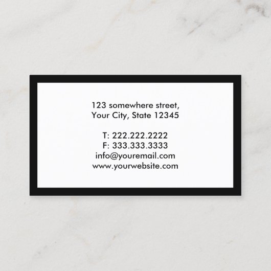 プレーンブラック縁どレフェリー名刺 名刺 (裏面)