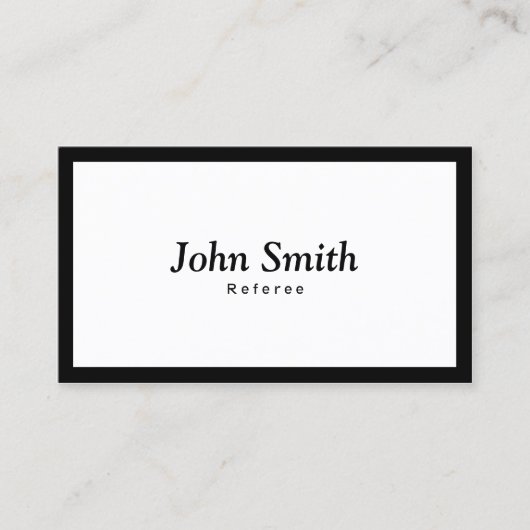 プレーンブラック縁どレフェリー名刺 名刺 (正面)