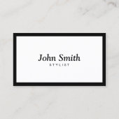プレーンブラック縁ど美容師名刺 名刺 (正面)