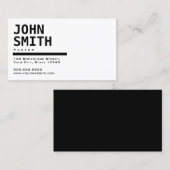 プレーンブラック&ホワイトパスタープロフェッショナル 名刺 (正面/裏面)