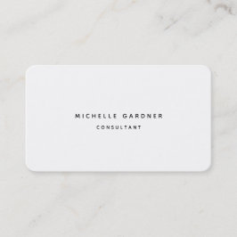 プレーンブラック&ホワイトミニマリストモダンプロフェッショナル 名刺