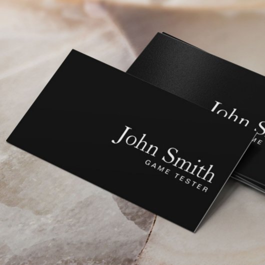プレーンブラックQRコードゲームのテスト名刺 名刺