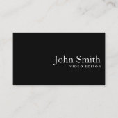 プレーンブラックQRコードビデオエディタの名刺 名刺 (正面)