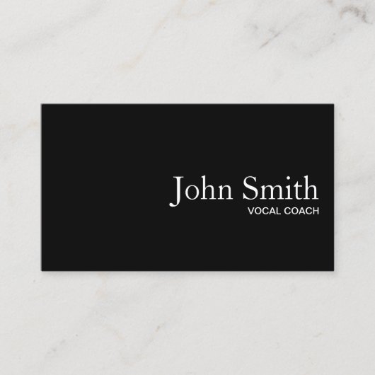 プレーンブラックQRコードボーカルコーチ名刺 名刺 (正面)
