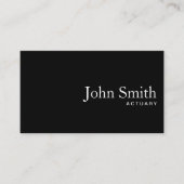 プレーンブラックQRコードミニマリスト保険計理人 名刺 (正面)