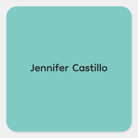 プレーンブルーブラックミニマルモダンリスト スクエアシール (正面)