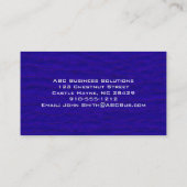 プレーンブルーモダンプロフェッショナル名刺 名刺 (裏面)