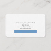 プレーンブルー白黒ミニマル書道 名刺 (裏面)