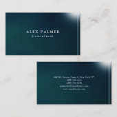 プレーンブルー背景オリジナル未来的 名刺 (正面/裏面)