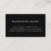 プレーンブルー&ブラックエレガントプロフェッショナルモダン 名刺 (裏面)