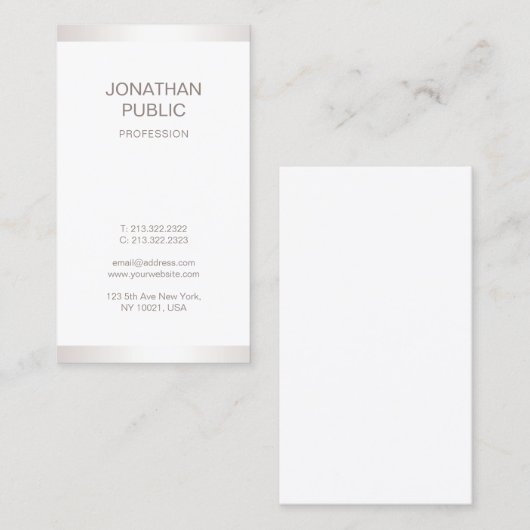 プレーンプロフェッショナルエレガントモダングラフィックデザイン 名刺 (正面/裏面)