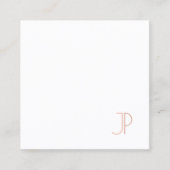 プレーンプロフェッショナルエレガントモダンデザインモノグラム スクエア名刺 (正面)