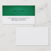 プレーンプロフェッショナルグリーンホワイトビジネスカード 名刺 (正面/裏面)
