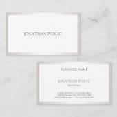 プレーンプロフェッショナルシンプルエレガントデザインモダン 名刺 (正面/裏面)