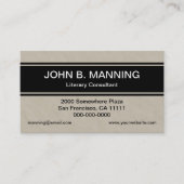 プレーンプロフェッショナルタンアンドブラックストライプ 名刺 (正面)