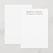 プレーンプロフェッショナルブラック&ホワイトミニマリスト エンクロージャーカード (正面/裏面)