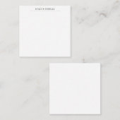 プレーンプロフェッショナルブラック&ホワイトミニマリスト ノートカード (正面/裏面)