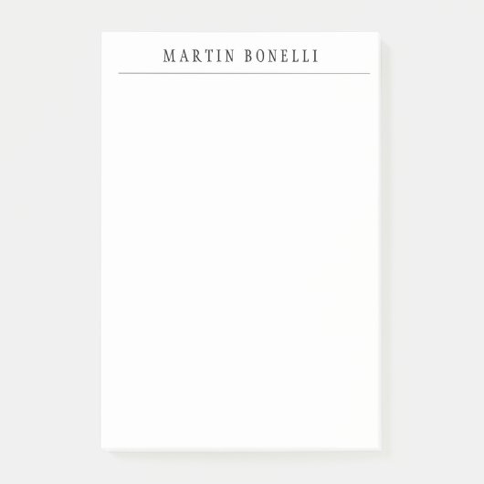 プレーンプロフェッショナルブラック&ホワイトミニマリスト ポストイット (正面)