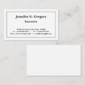 プレーンプロフェッショナルプロファイルカード 名刺 (正面/裏面)