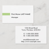 プレーンプロフェッショナルプロファイルカード 名刺 (正面/裏面)