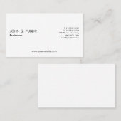 プレーンプロフェッショナルミニマルホワイトシンプル 名刺 (正面/裏面)
