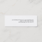 プレーンプロフェッショナルレッドホワイトスリムビジネスカード スキニー名刺 (裏面)