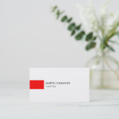 プレーンプロフェッショナルレッドホワイトプロファイル名刺 名刺 (スタンド正面)