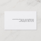 プレーンプロフェッショナルレッドホワイトプロファイル名刺 名刺 (裏面)