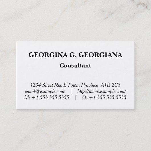 プレーンプロフェッショナル名刺 名刺 (正面)