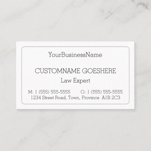 プレーンプロフェッショナル弁護士名刺 名刺 (正面)