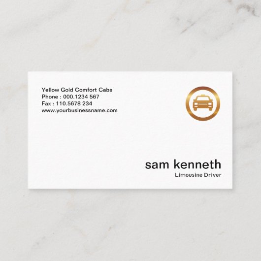 プレーンホワイトシンプルニートクリーンタモダンクシーサービス 名刺 (裏面)