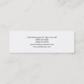 プレーンホワイトプロフェッショナルエレガントモダン スキニー名刺 (裏面)