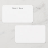 プレーンホワイトミニマルプロフェッショナル モダン ノートカード (正面/裏面)