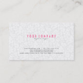 プレーンホワイトヴィンテージフローラマスク 名刺 (裏面)