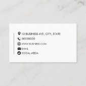 プレーンホワイト汎用デザインロゴテンプレート 名刺 (裏面)