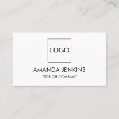 プレーンホワイト汎用デザインロゴテンプレート 名刺 (正面)