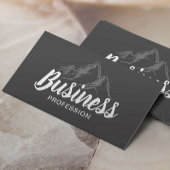 プレーンマウンテンロゴタイポグラフィダークグレー 名刺
