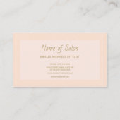 プレーンミニマルとシンプル金ゴールドのピンクと色の文字 名刺 (裏面)