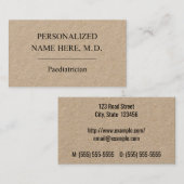 プレーンミニマルと小児科の名刺 名刺 (正面/裏面)
