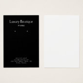 プレーンミニマルブラックジュエリーイヤリングディスプレイ (正面&裏面)